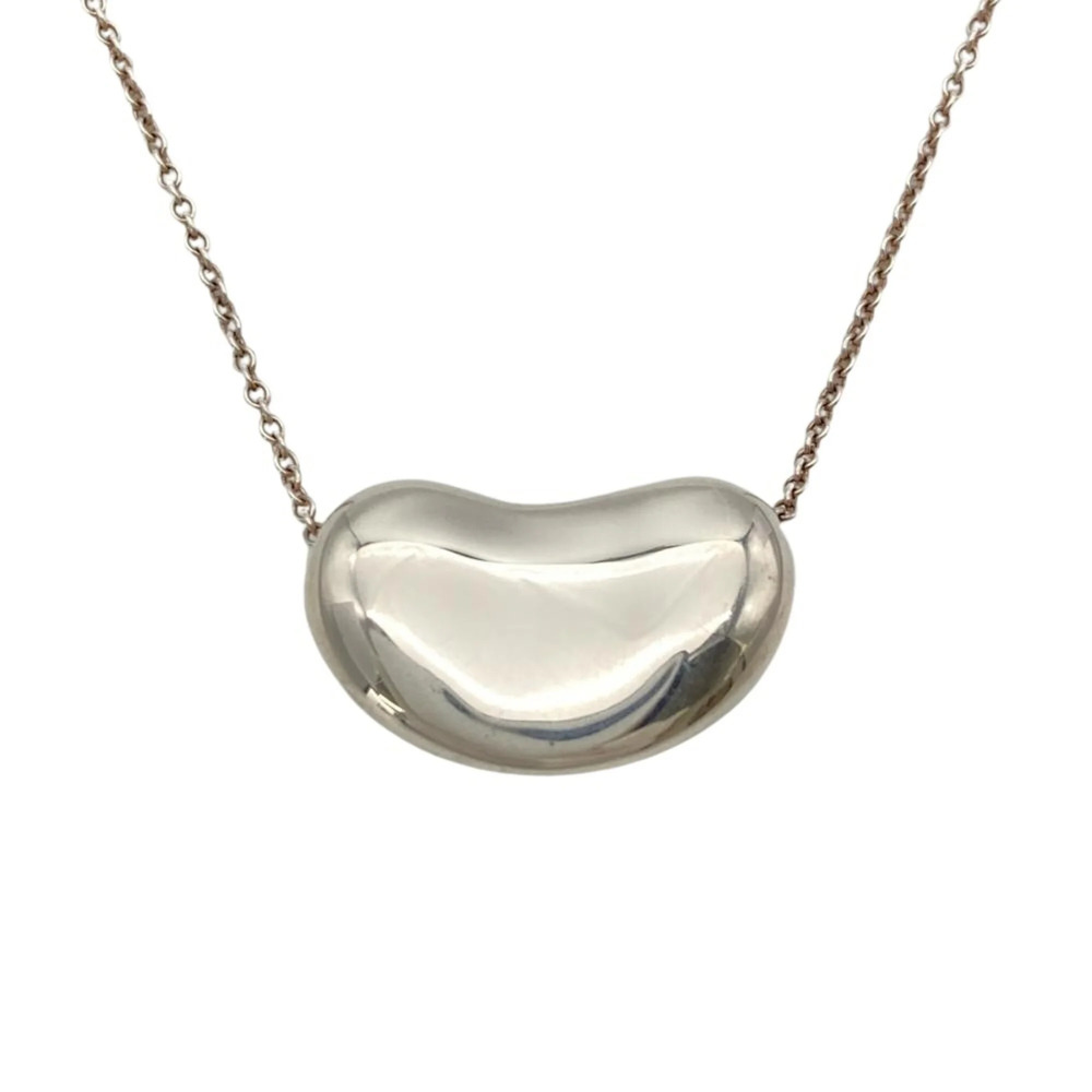 Tiffany & Co. Large Bean Necklace, SV925, 8.1g, Silver, Elsa Peretti Design, ...